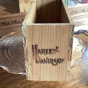 Harley-Davidson Natural Wood Storage Box